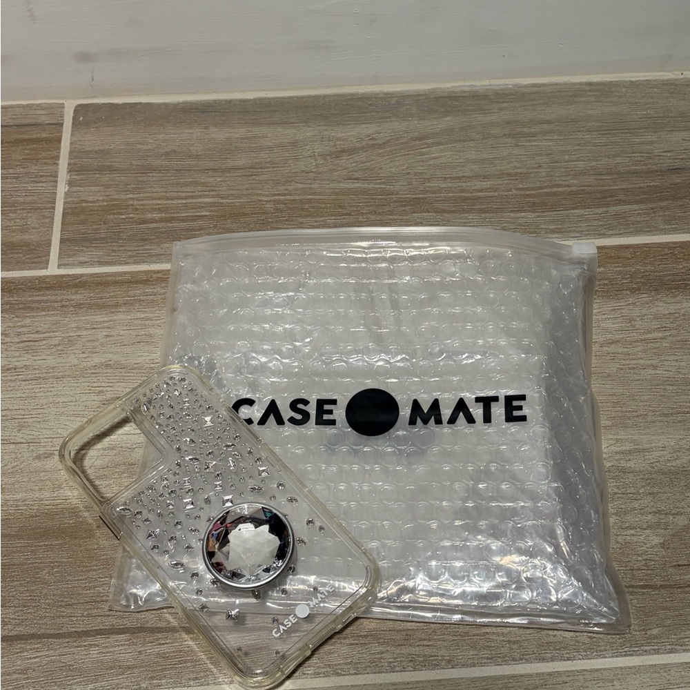 Case-Mate Sparkling Clear Phone Case with Silver Accents iPhone 12